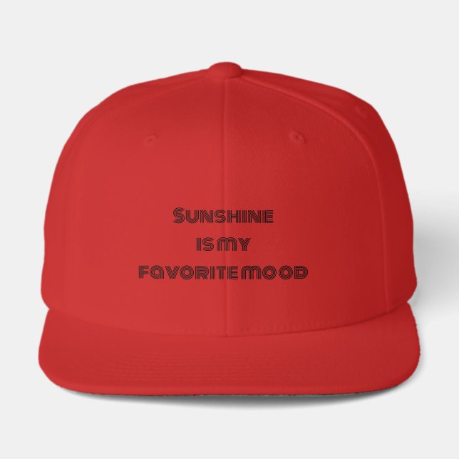 Deep Red Custom Quote Hat Design Bold Style Cap (Front)