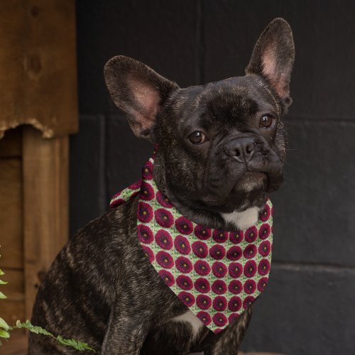 Deep Red Dahlia Floral Pattern Bandana