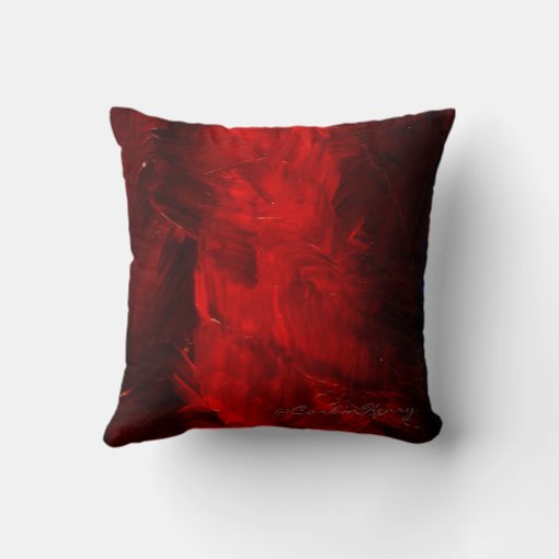 Deep Red Decorative Pillow Zazzle