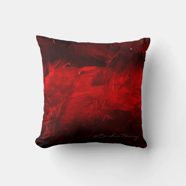 Deep Red Decorative Pillow Zazzle