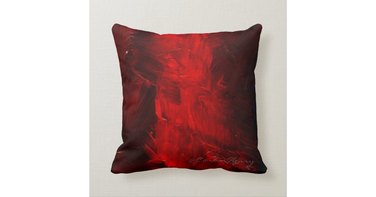 Deep Red Decorative Pillow Zazzle
