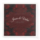 Deep Red Floral Elegant Gothic Wedding