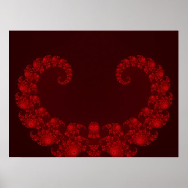 Deep Red Heart Poster (Front)