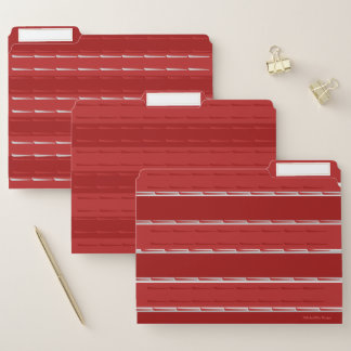 Deep Red Impressions File Folders