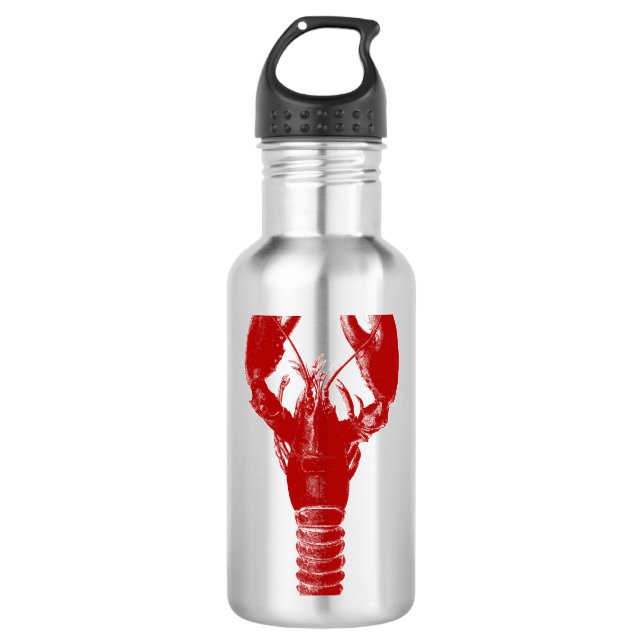 Deep Red Lobster  Stainless Steel Water Bottle (Front)