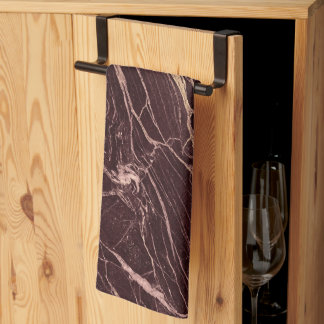 Deep Red Marble Refined Modern Aesthetic Kitchen Towel