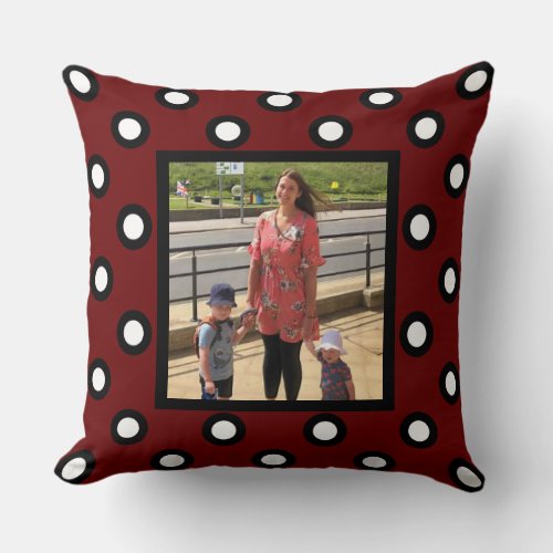 Deep Red Photo Cushion