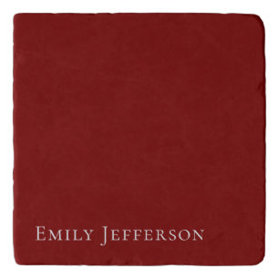 Deep Red Plain Elegant Professional Modern Trivet