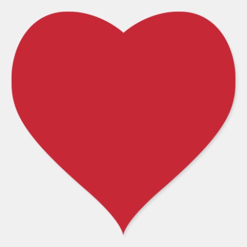 Deep red romantic love heart shaped heart sticker