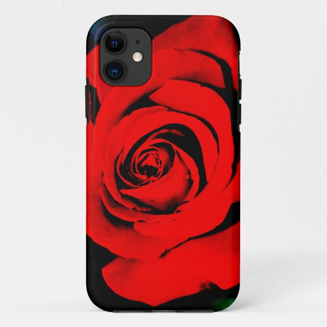 Deep Red Rose Case-Mate iPhone Case (Back)