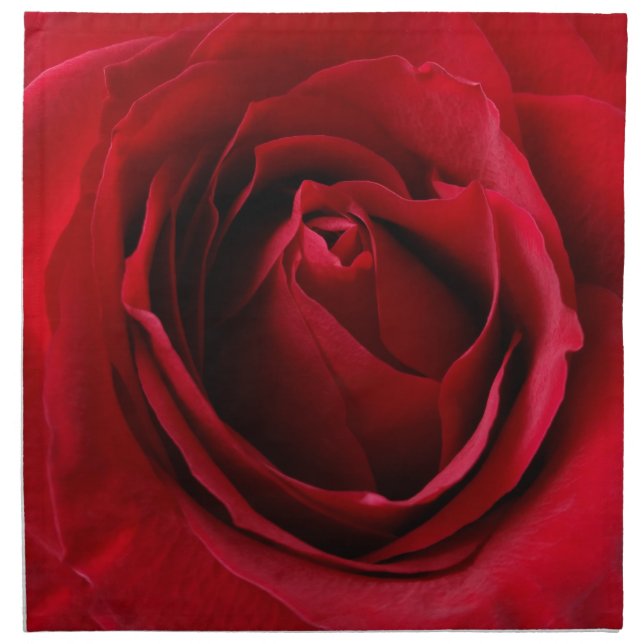 deep red rose cloth napkin (Front)