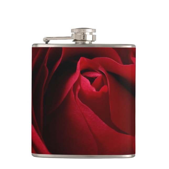 deep red rose flask (Front)