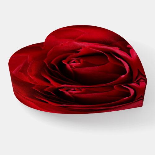 deep red rose paperweight