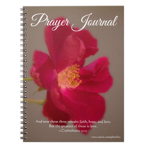 Deep Red Rose Prayer Journal