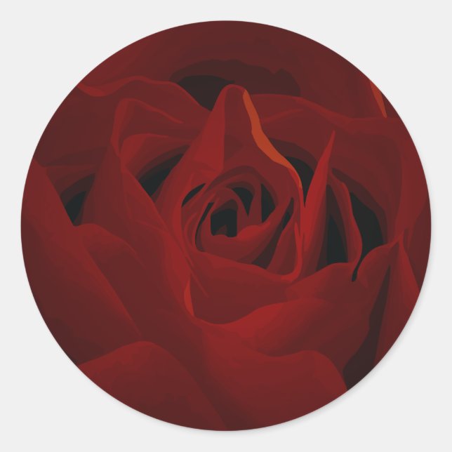 Deep Red Rose Sticker (Front)