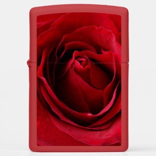 deep red rose zippo lighter