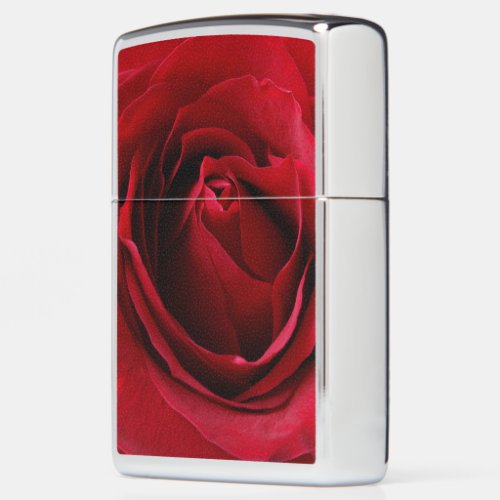 deep red rose zippo lighter