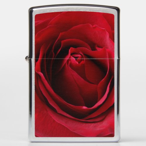 deep red rose zippo lighter