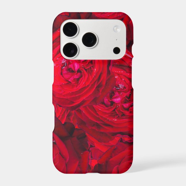 Deep red roses pattern  iphone case (Back)
