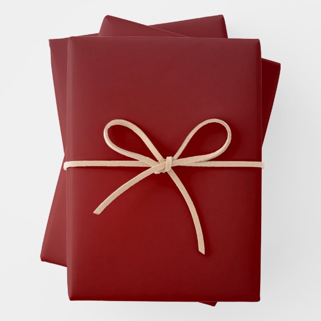 Deep red royal solid Christmas Wrapping Paper Sheets (In situ)