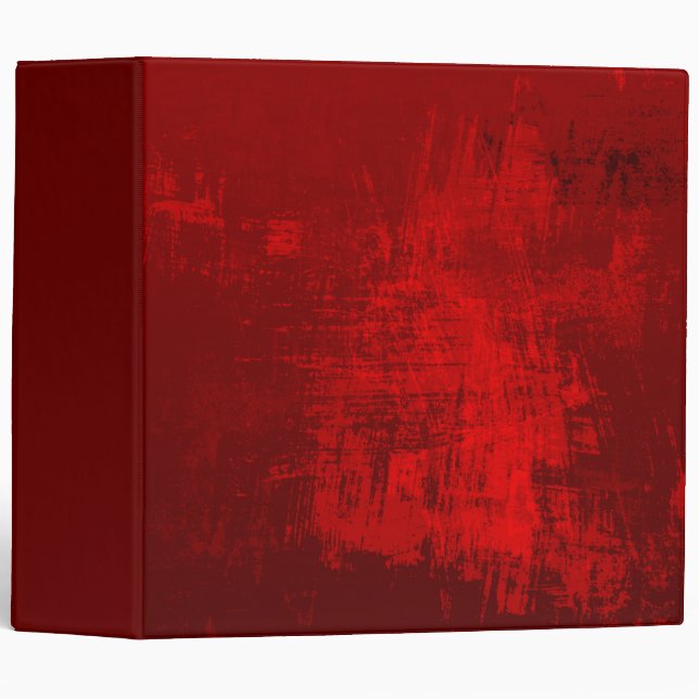 Deep Red Rustic Texture Abstract Background Binder (Front/Spine)