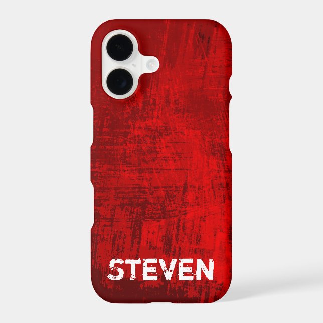 Deep Red Rustic Texture Abstract Background Iphone Case (Back)