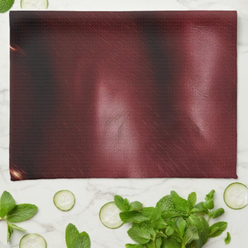 Deep Red Southwest Cowhide Kitchen Towel