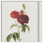 Deep red vintage roses painting fabric