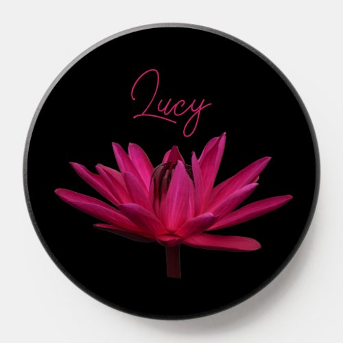 Deep Red Water Lily Flower Phone Grips PopSocket