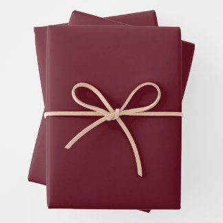 Deep Red With Autumn Vibes Wrapping Paper Sheets