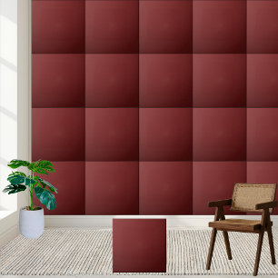 Deep Red Woven Texture Ceramic Tile