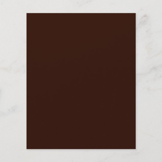 Deep Rich Brown color background Customizable Flyer | Zazzle.com