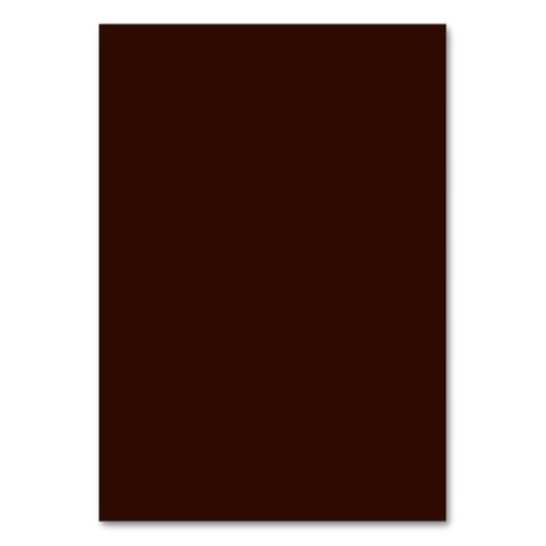 Deep Rich Brown color background Customizable Table Number