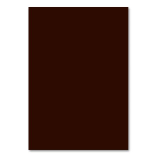 Deep Rich Brown Color Background Customizable Table Number Zazzle