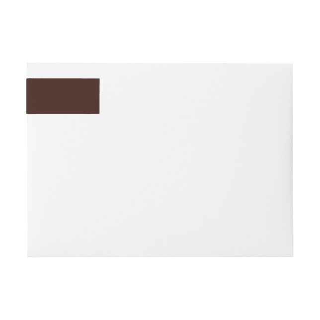 Deep Rich Brown color background Customizable Wrap Around Label (Front)