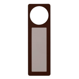 Deep Rich Brown Decor Customizable Door Hanger