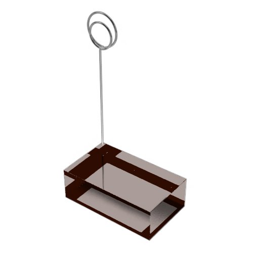 Deep Rich Brown Decor Customizable Place Card Holder