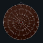 Deep Rich Brown Solid Color Dart Board<br><div class="desc">This custom stylish product in rich deep chocolate brown color background for yourself or as a gift sure to make an impression in all occasions. Click on the "Customize it!" button or link to reveal tools to customize this product if you wish using a text editor and an image loader....</div>