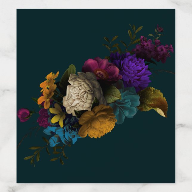 Deep Rich Luxurious Floral Envelope Liner (Design)