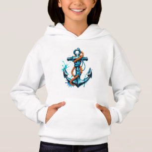 Deep Rooted – Nautical Anchor Splash Art Hoodie