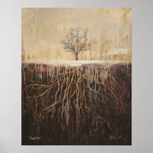 Deep Roots original art  by Beth Morrell poster