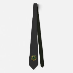 Deep Roots Strong Faith Celtic Shamrock Porthole Neck Tie