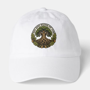 Deep Roots Weather Any Storm Vintage Oak Tree Hat