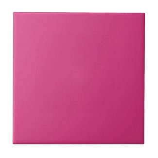 Deep Rose Pink Solid Light Scratch Ceramic Tile