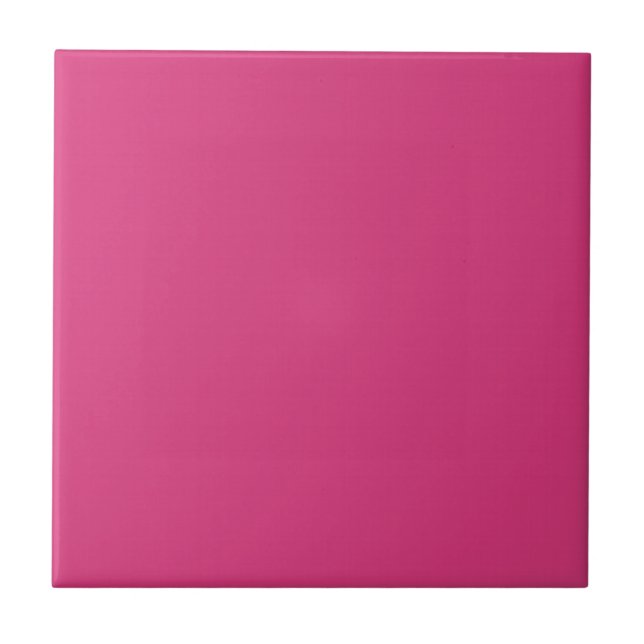 Deep Rose Pink Solid Light Scratch Ceramic Tile (Front)