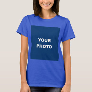 Deep Royal Blue Add Your Image Photo Picture Logo T-Shirt