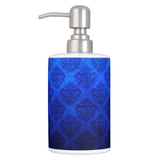 Royal Blue Bathroom Sets My Web Value Deep Royal Blue Vintage Damask Grunge Texture Bathroom Set