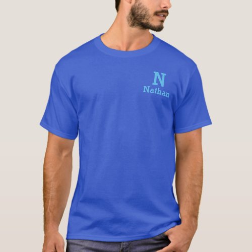 deep royal sky  blue personalized T_Shirt