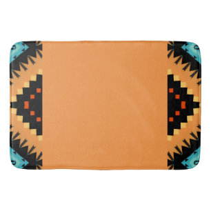 Deep Saffron Bold Pattern 2 Bath Mat