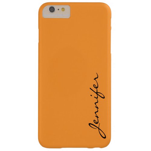 Deep saffron color background barely there iPhone 6 plus case